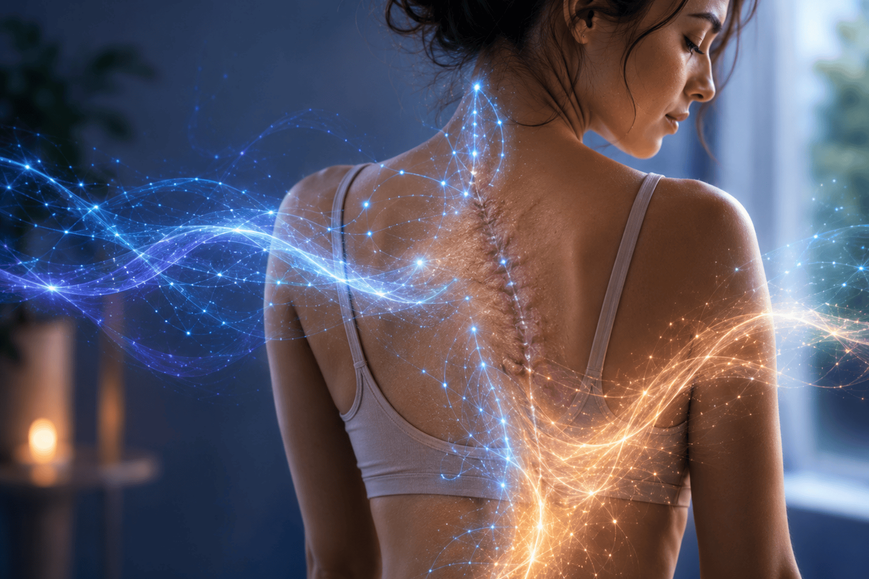 Conceptual illustration of a fully healed scar